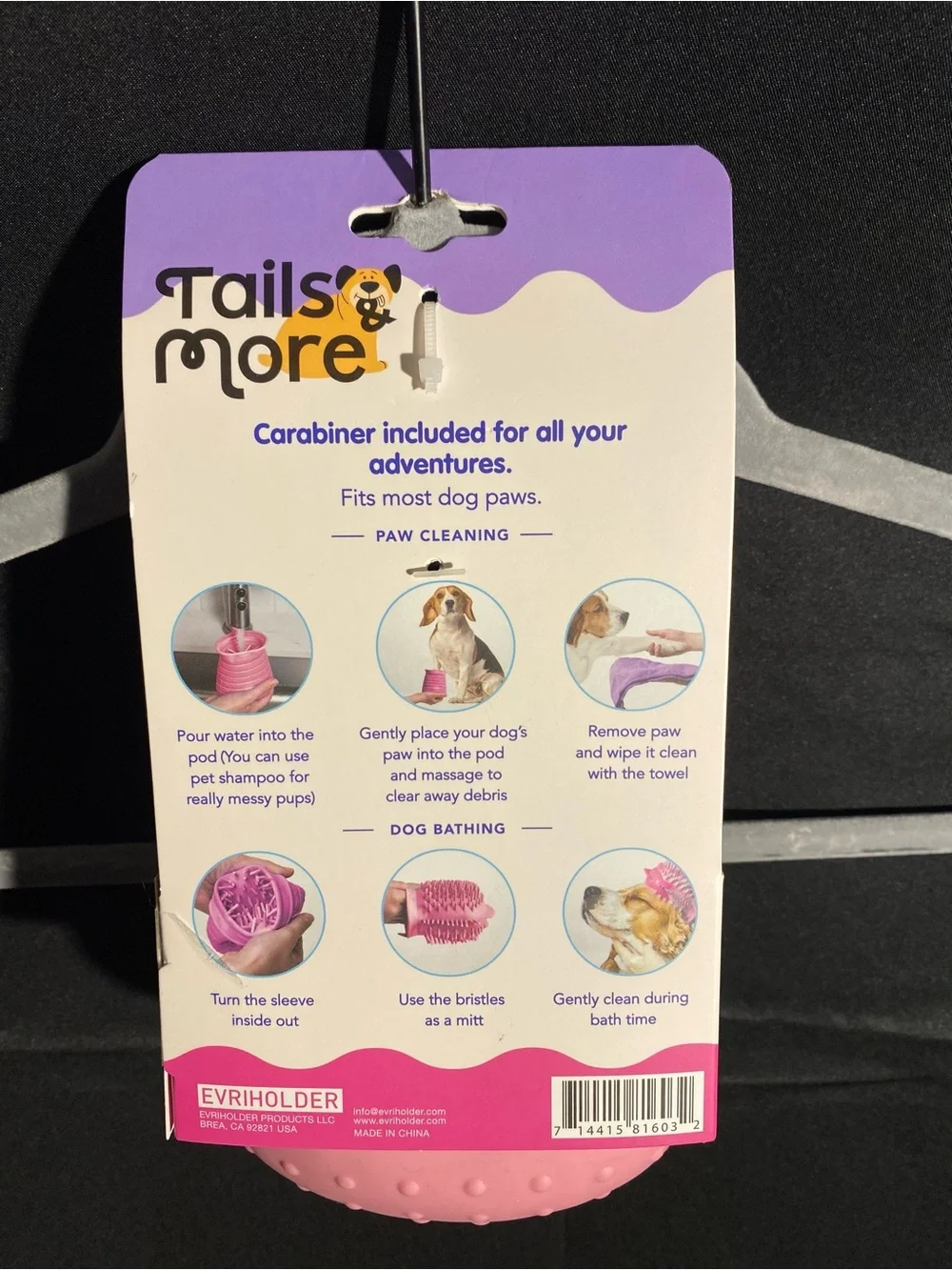 Tail Pink Paw Cleaning Pod with Lavender Towel